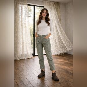 NILI LOTAN Cropped Military Cargo Pants – Size 8